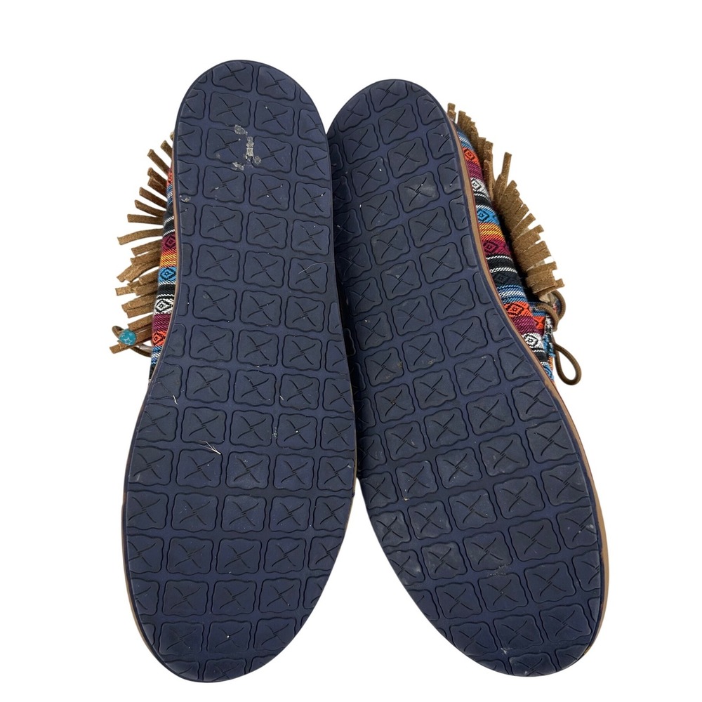 Twisted X Women's Serape Fringe Chukka Driving Moc Multi Color WCA0021 Size 10M - Picture 8 of 8